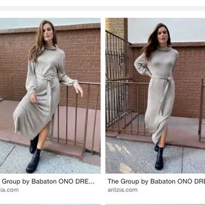 Aritzia Babaton The Group Ono Dress in Heather Medium Grey, M, NWT